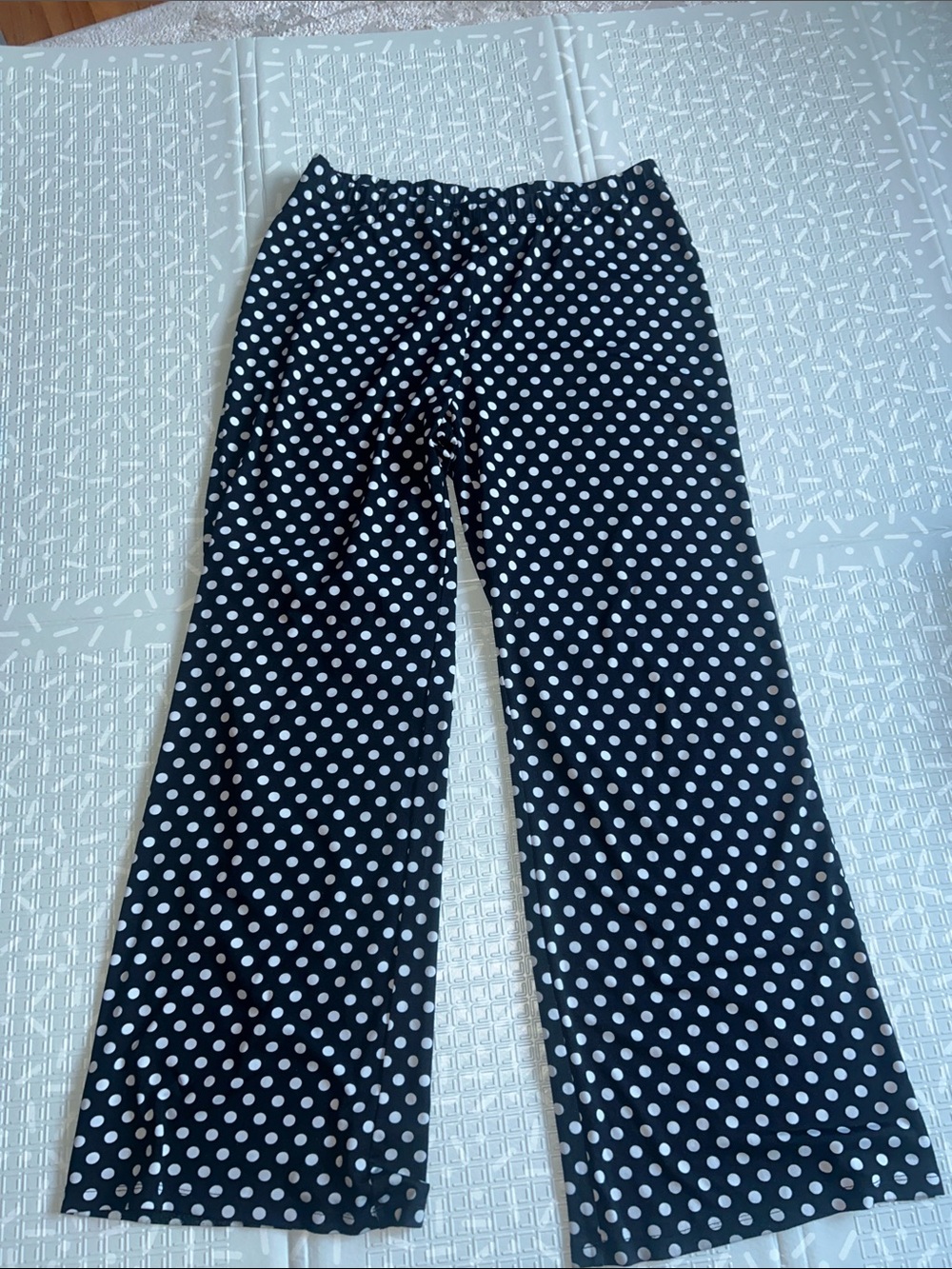 Focus 2000 Black Polka Dot Wide Leg Pants